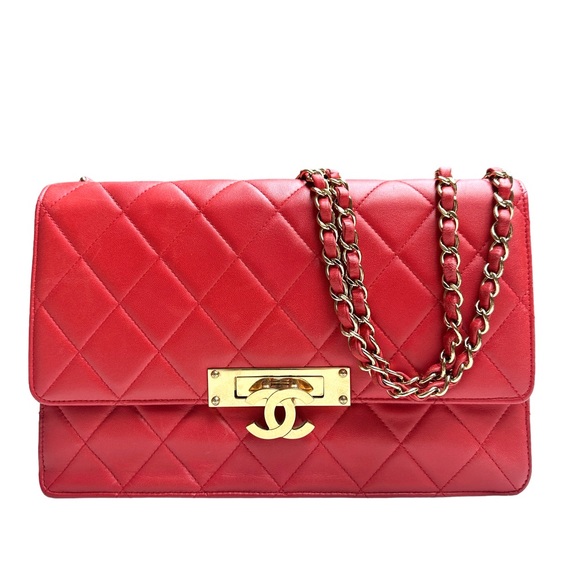 CHANEL Handbags - Chanel Red Flap Bag